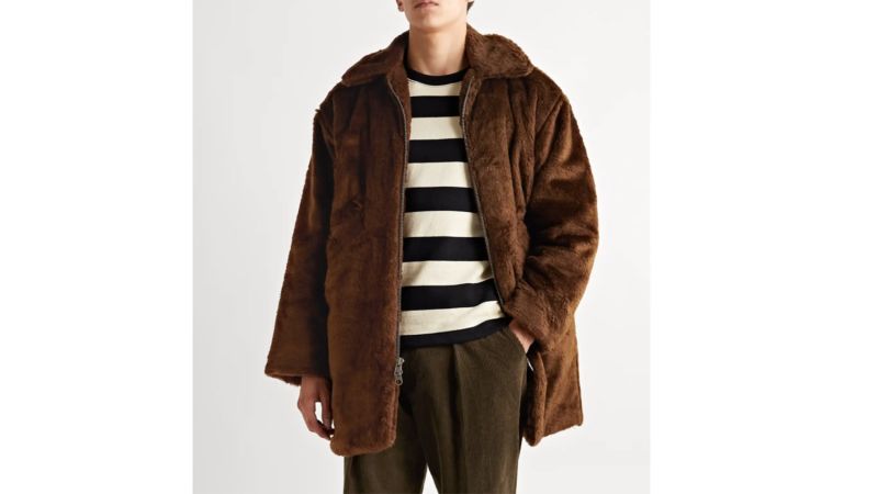 Mens on sale furry coat