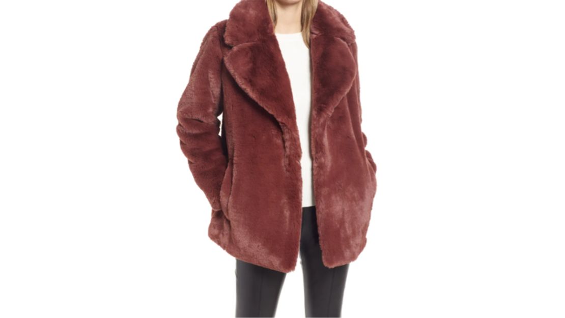 Halogen Faux Fur Teddy Coat 