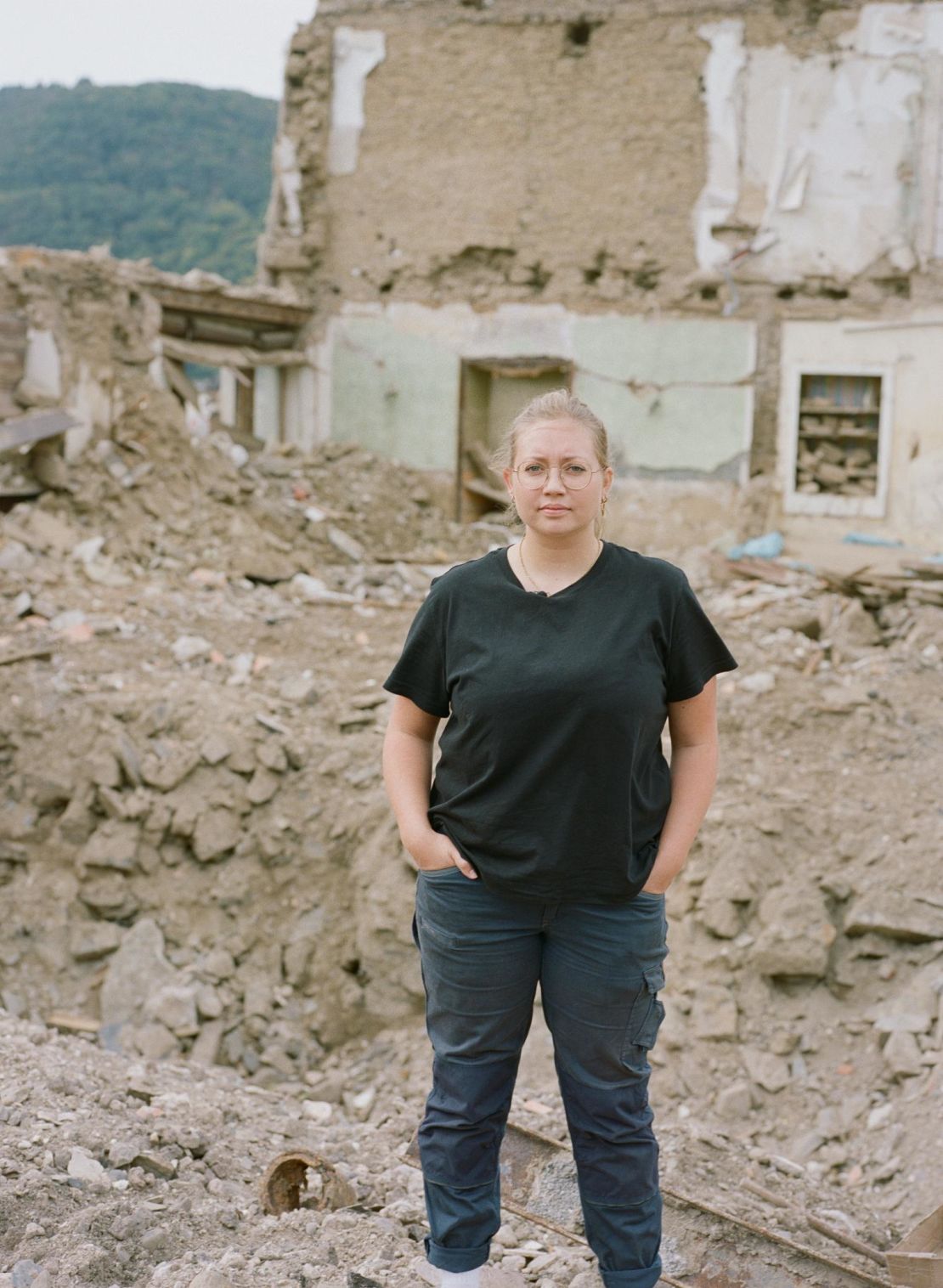 Franziska Schnitzler's family hotel and restaurant was so badly damaged by this summers flooding in the Ahr Valley, Germany, that the building had to be torn down.
