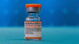 A vial of the new children's dose of the Pfizer-BioNTech Covid-19 vaccine (that will supply ten doses, once reconstituted) is seen at Hartford Hospital in Hartford, Connecticut on November 2, 2021. - An expert panel unanimously recommended Pfizer-BioNTech's Covid vaccine for five- to 11-year-olds on November 2, the penultimate step in the process that will allow injections in young children to begin this week in the United States. The Centers for Disease Control and Prevention (CDC), the top US public health agency, was expected to endorse that recommendation later in the day. (Photo by JOSEPH PREZIOSO / AFP) (Photo by JOSEPH PREZIOSO/AFP via Getty Images)