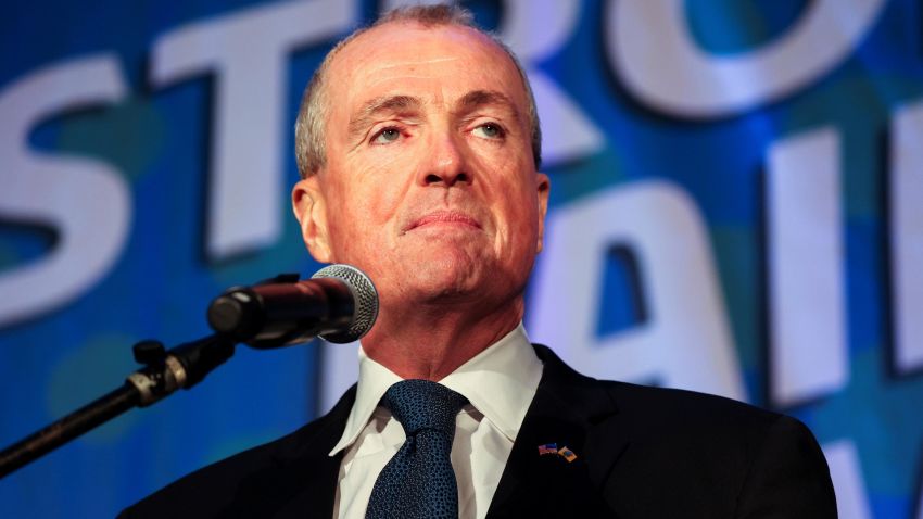 New Jersey Governor Phil Murphy addresses supporters at an election night event in Asbury Park, New Jersey, U.S., November 3, 2021.