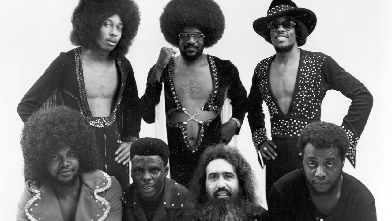 Ronnie Wilson (top row second from left) with The Gap Band circa 1980