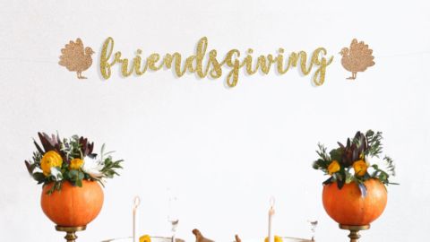 GlamCelebration Glitter Friendsgiving Banner 