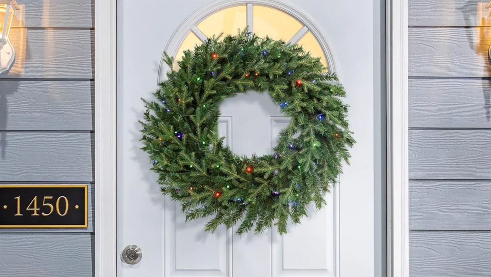 Gorgeous Decorations, Light Up Wreath Outdoor Home Depot