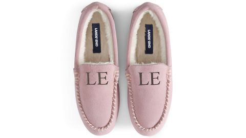 Lands' End Suede Leather Moccasin Slippers