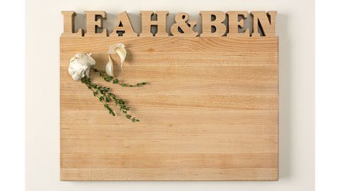 Kim Strassner and Mike Pararas Personalized Cutting Board 