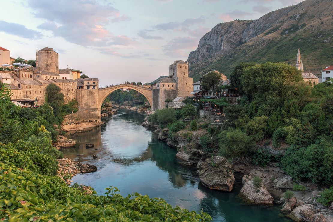 Mostar's bridge draws visitors from all over the region.