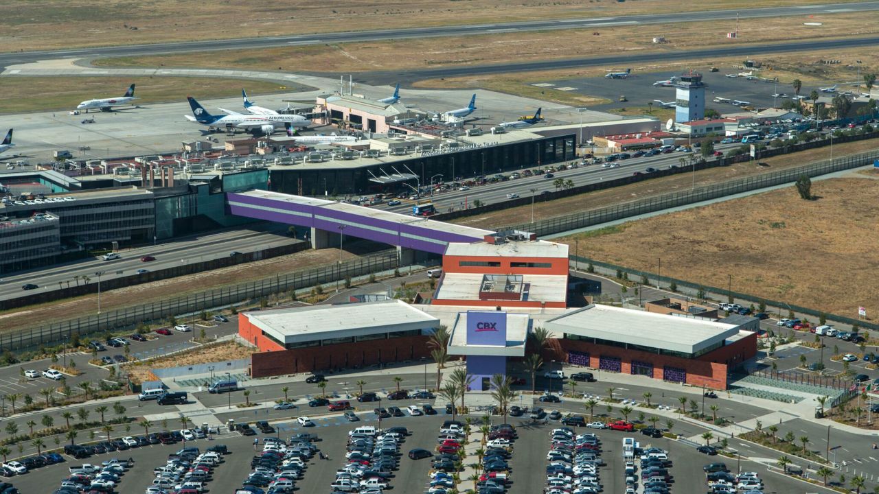 The Cross Border Xpress allows people to cross the US-Mexico border through a pedestrian overpass.