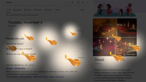 Users can light the diyas using their mouse.