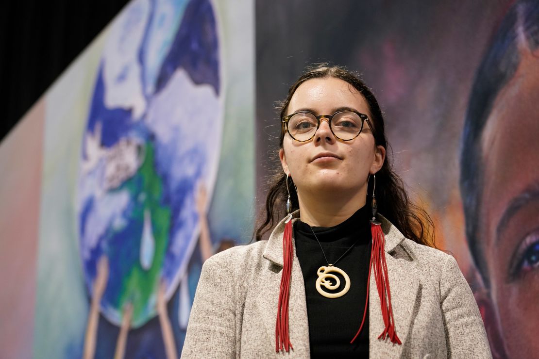 Tiana Jakicevich is at COP26 representing the Te Ara Whatu, a group of young Māori and Pasifika activists.