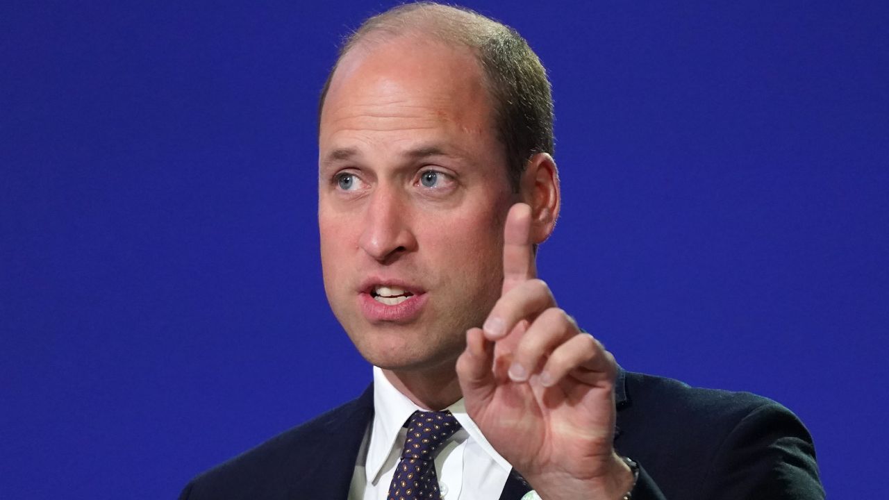 Prince William addresses leaders at the "Accelerating Clean Technology Innovation and Deployment" session on day three of COP26.