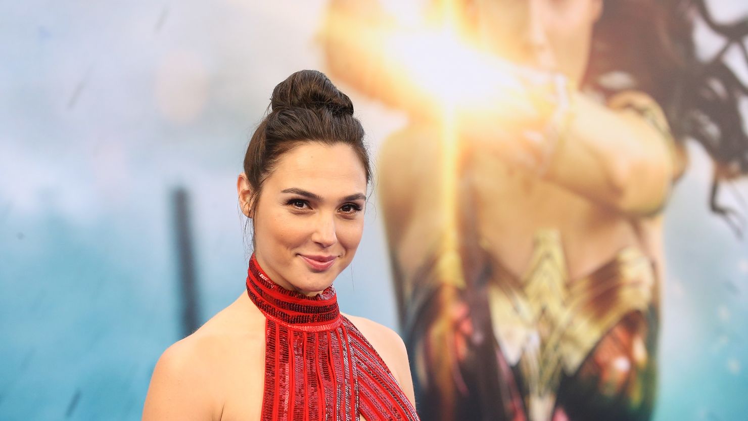 Gal Gadot at the "Wonder Woman" premiere in 2017.