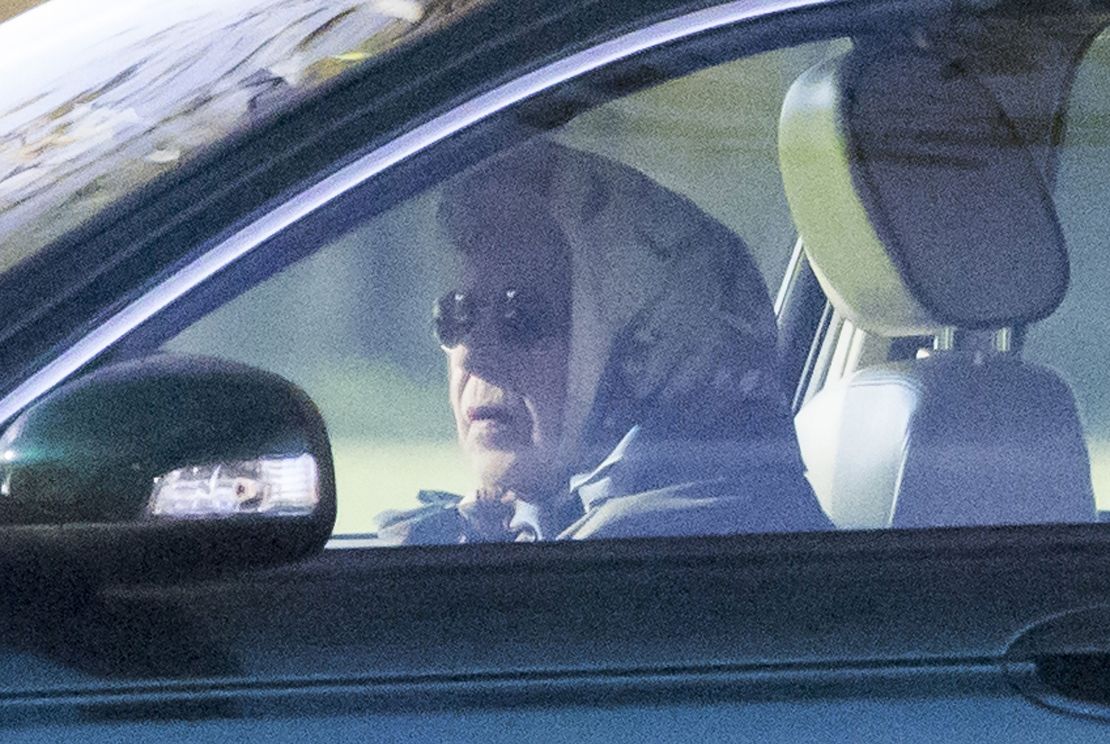 Queen Elizabeth II was seen driving around her Windsor estate on Monday. It was the first sighting of the monarch outside since last week's announcement that doctors advised her to rest for two weeks and refrain from official visits.
