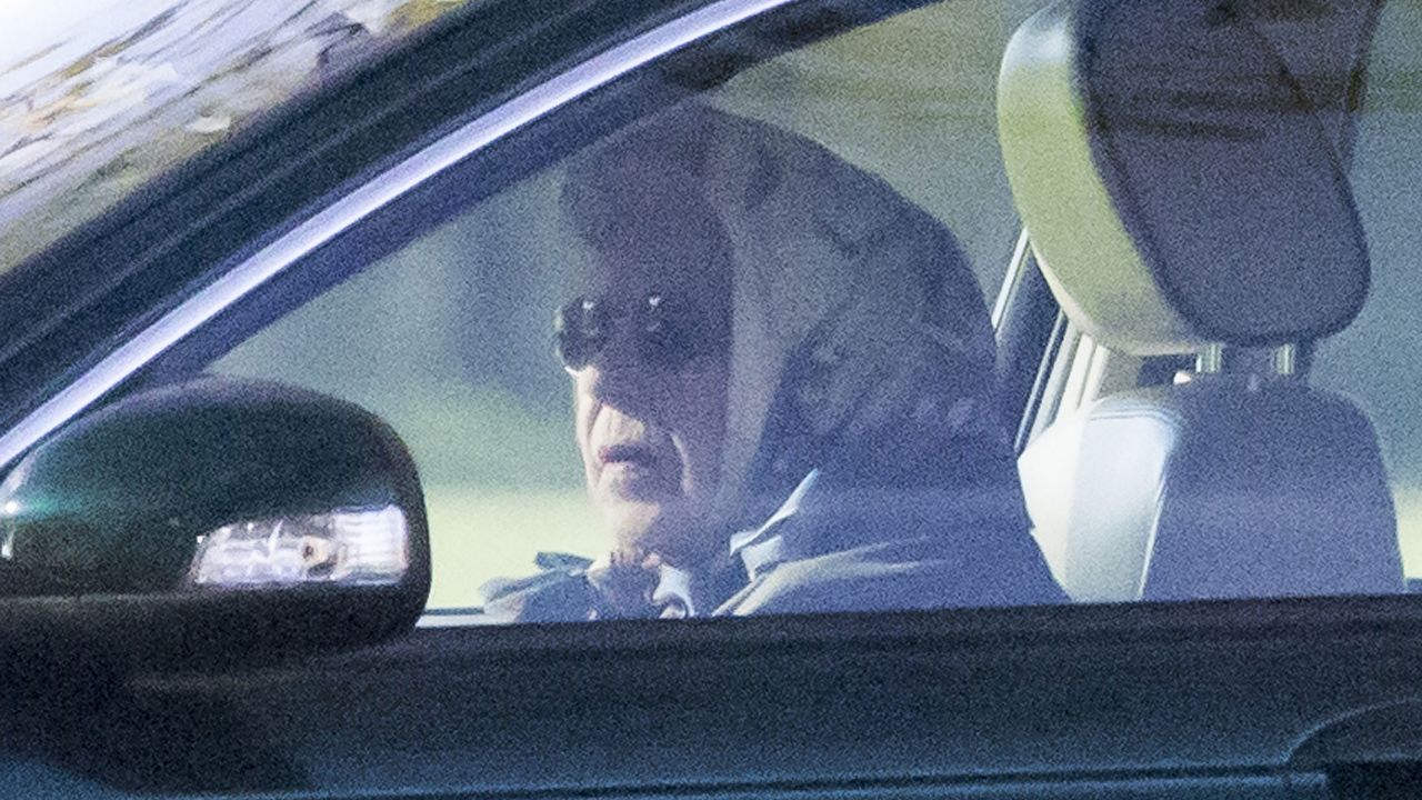 Queen Elizabeth II was seen driving around her Windsor estate on Monday. It was the first sighting of the monarch outside since last week's announcement that doctors advised her to rest for two weeks and refrain from official visits.