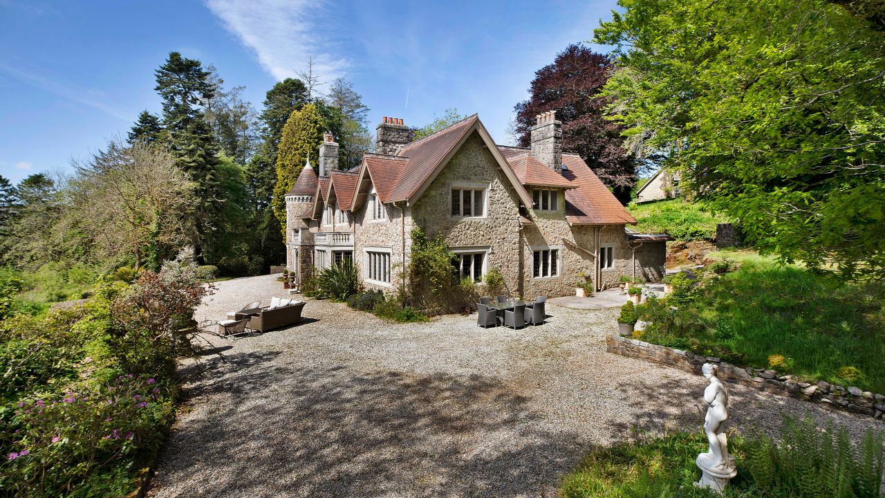 Brimptsmead sits on 9.22 acres of land in Dartmoor National Park, boasting paddocks, woodland and a bank of the River Dart complete with fishing rights, according to real estate agent Knight Frank.