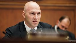 U.S. Rep. Anthony Gonzalez (R-OH) is seen during a House Financial Services Committee oversight hearing to discuss the Treasury Department's and Federal Reserve's response to the coronavirus (COVID-19) pandemic on December 2, 2020 in Washington, DC. 