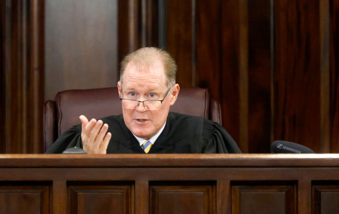 Superior Court Judge Timothy Walmsley speaks during opening statements in the trial of the accused killers of Ahmaud Arbery on November 5, 2021 in Brunswick, Georgia.