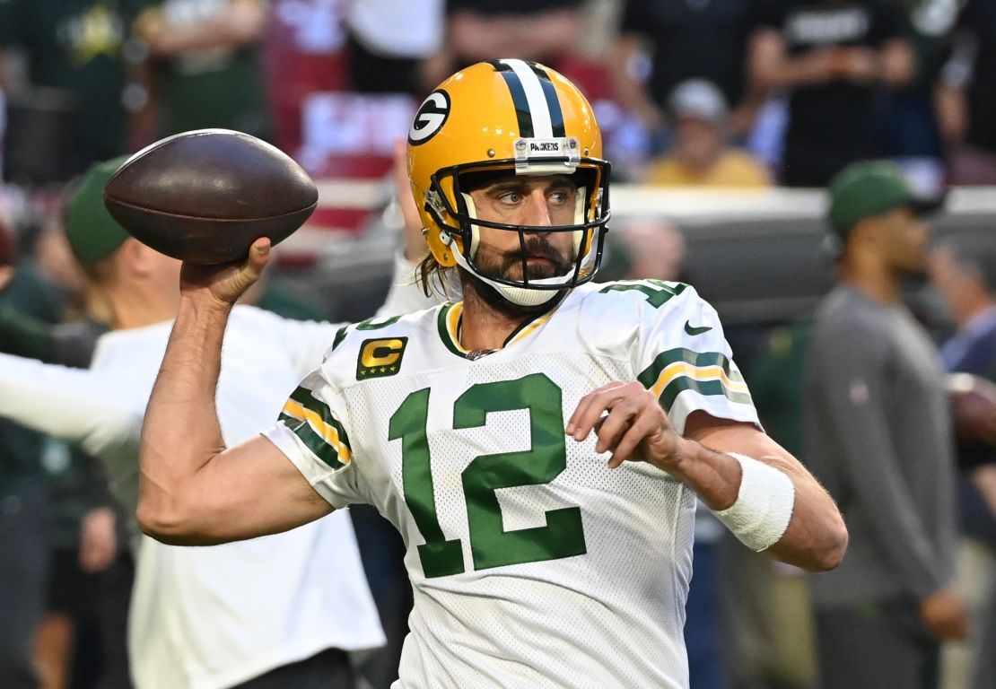 Rodgers prepares for a game against the Arizona Cardinals.