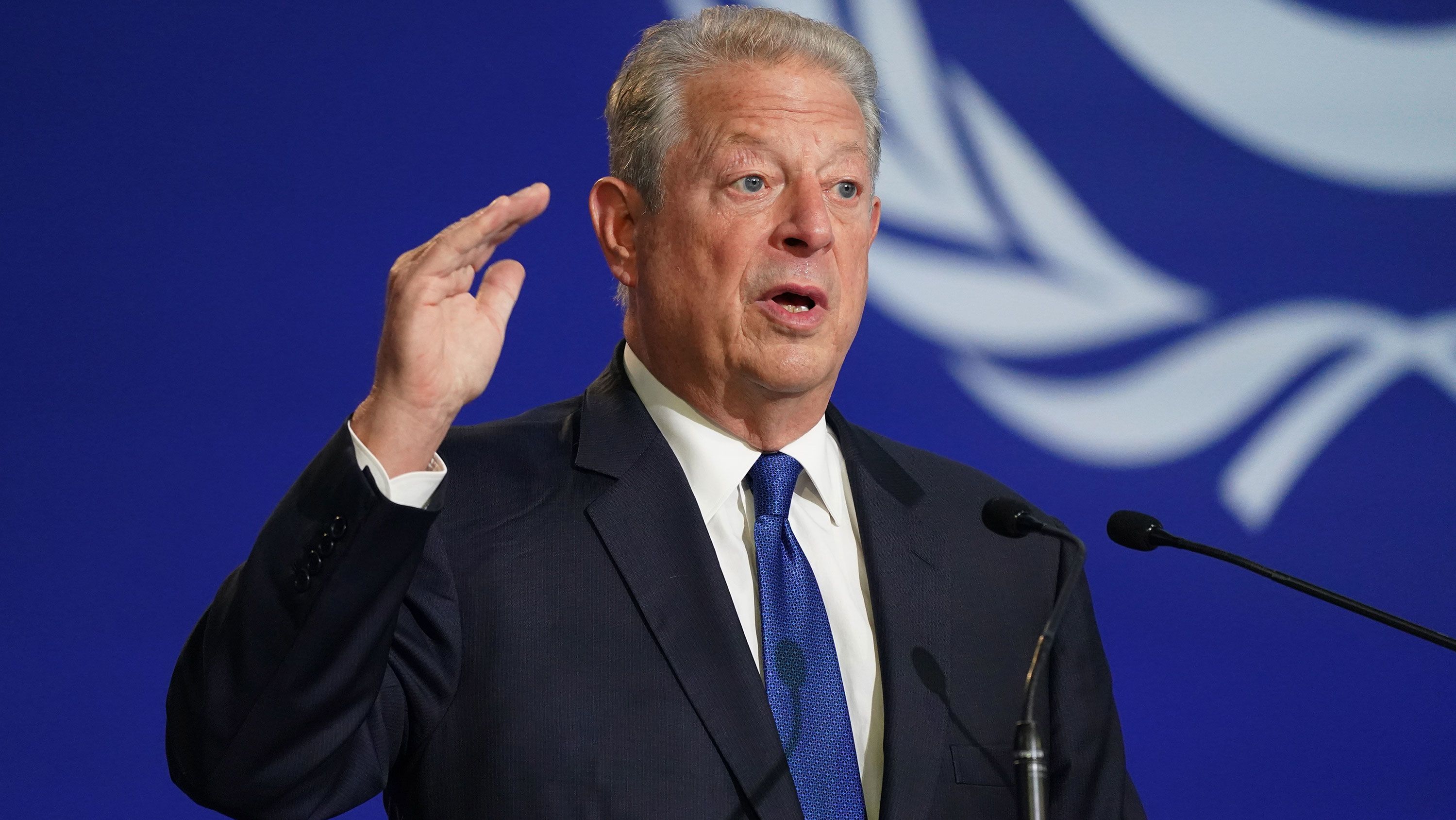 Former US Vice President Al Gore speaks at COP26 on Friday.