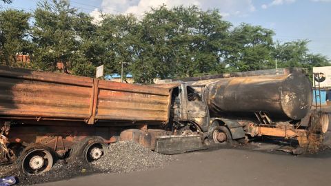 A fuel tanker exploded in a suburb of Sierra Leone's capital, Freetown.