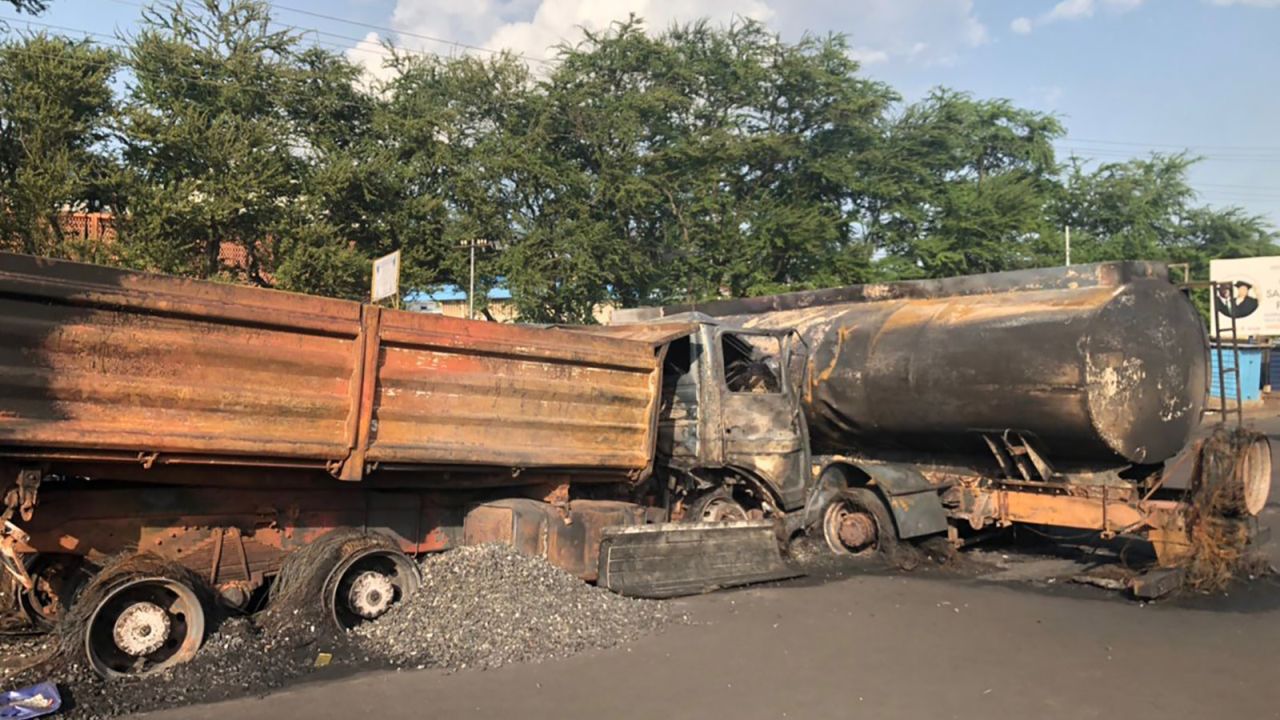 A fuel tanker exploded in a suburb of Sierra Leone's capital Freetown.