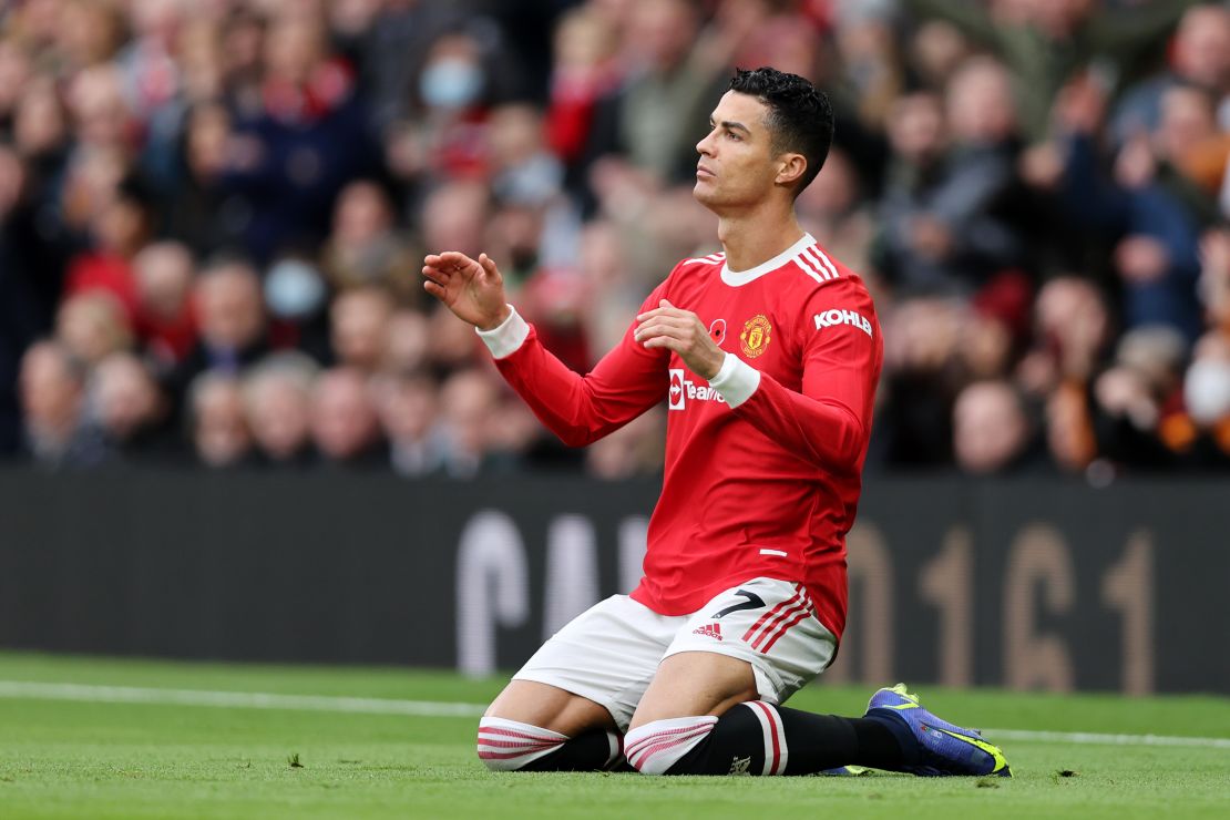 Cristiano Ronaldo had Manchester United's only shot on target against Manchester City. 