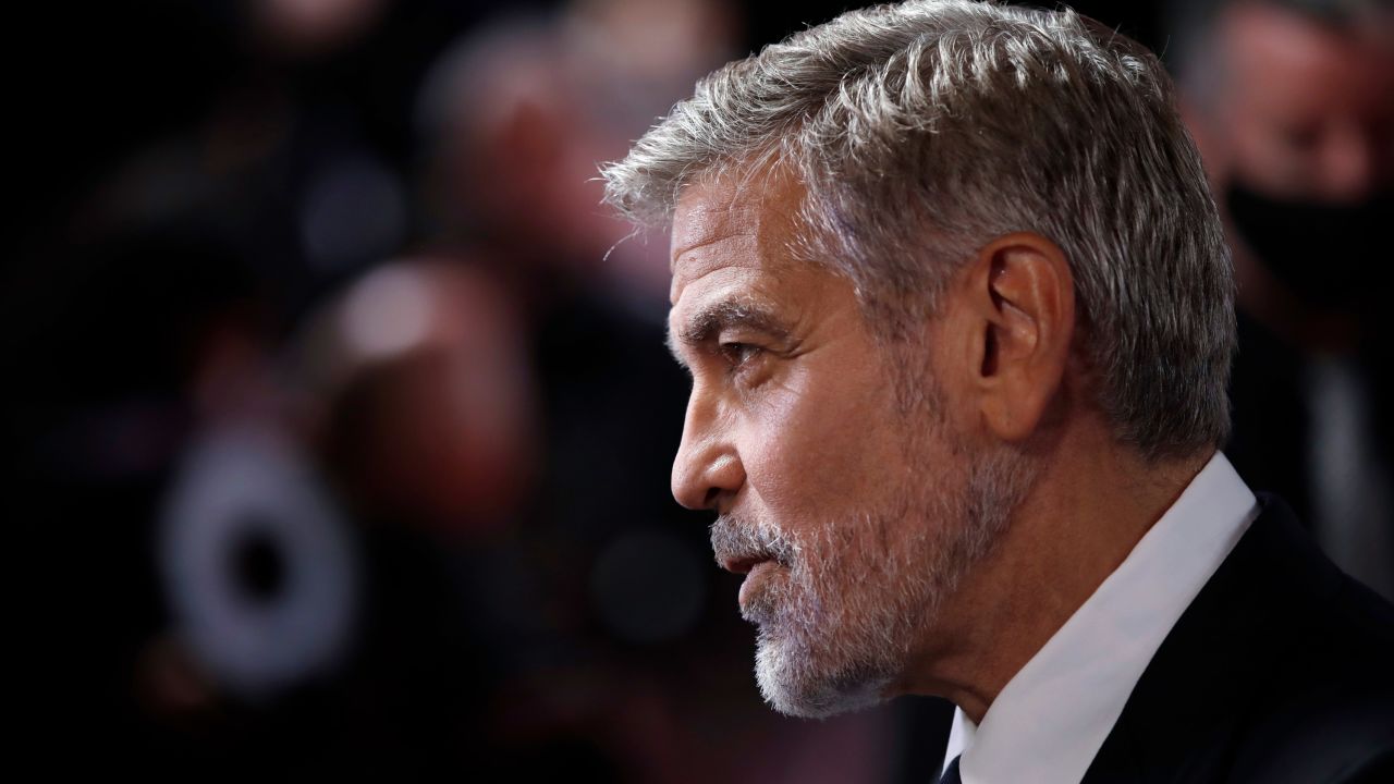 George Clooney attends "The Tender Bar" premiere during the 65th BFI London Film Festival at The Royal Festival Hall on October 10, 2021, in London.