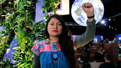 Miryam Vargas Teutle, a Nahua woman from the Cholulteca region of Mexico, said she came to COP26 to raise awareness about the suffering of her people.