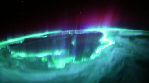 Astronaut Thomas Pesquet snapped this image of the aurora borealis event from space on November 4. "We were treated to the strongest auroras of the entire mission, over north America and Canada," Pesquet tweeted. "Amazing spikes higher than our orbit, and we flew right above the centre of the ring, rapid waves and pulses all over."