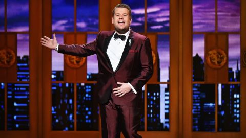 James Corden, here at the 70th Annual Tony Awards, has announced he tested positive.