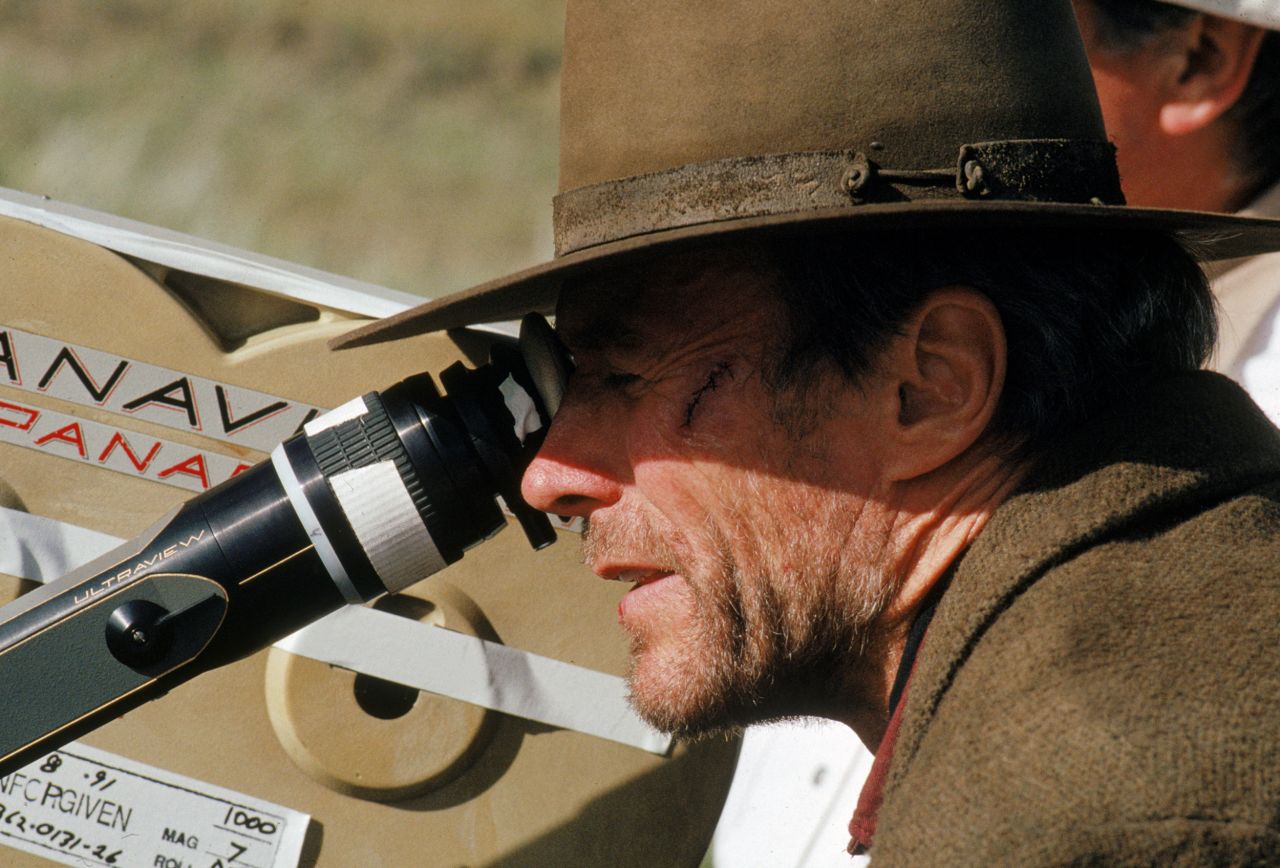 Eastwood on the set of  "Unforgiven" (1970).