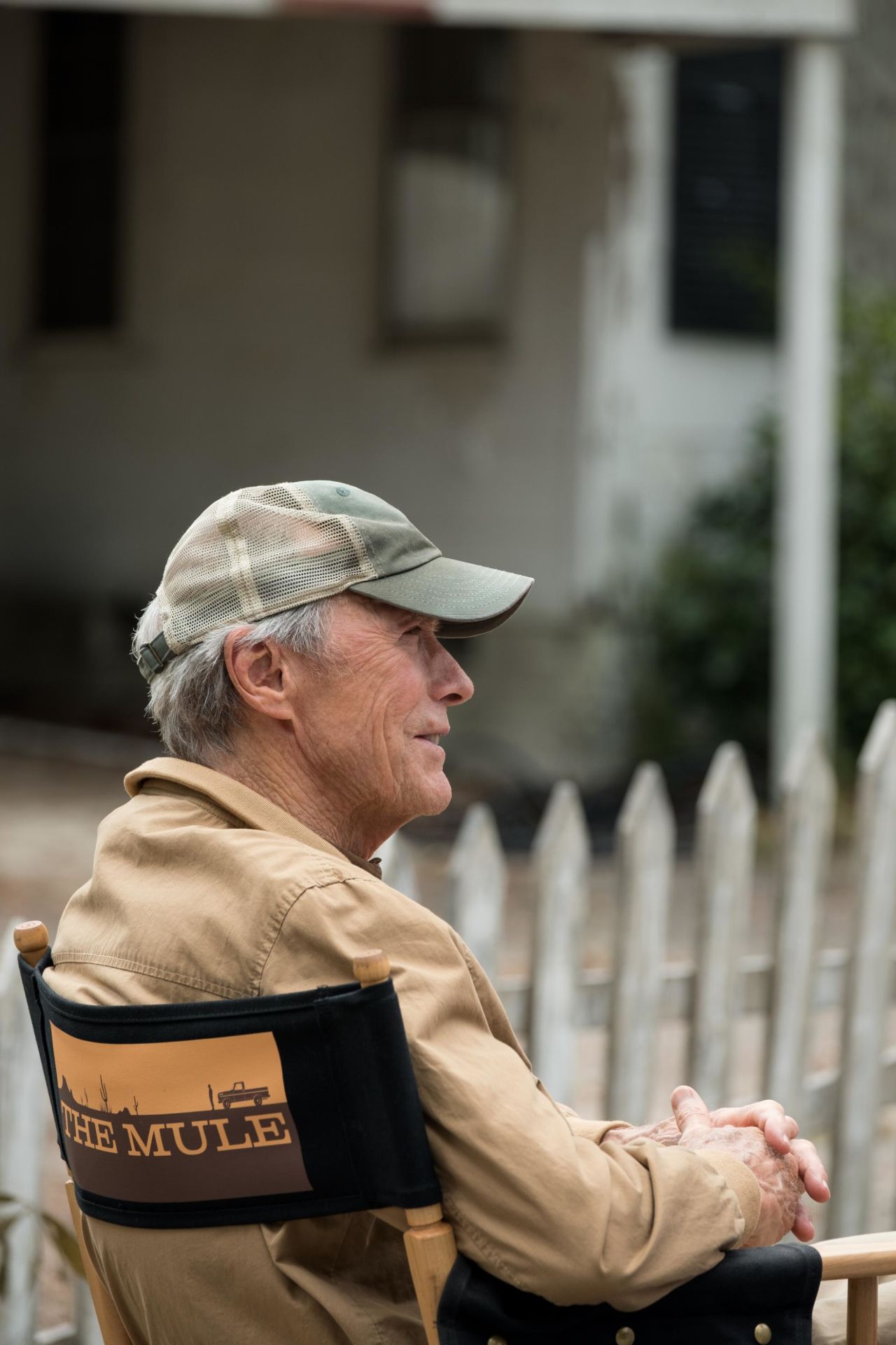 Eastwood on set of "The Mule" (2018).