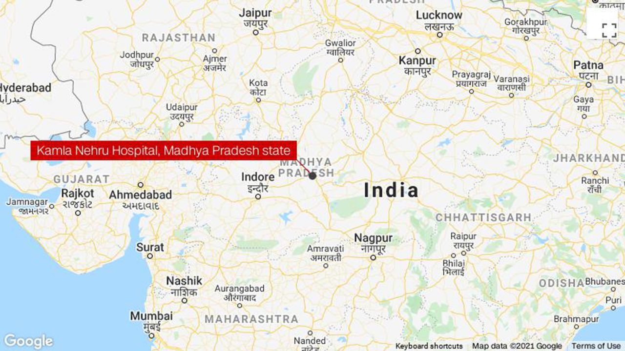 The fire broke out at the Kamla Nehru Hospital in Madhya Pradesh state. 