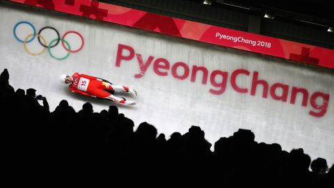 Sochowicz slides during the Men's Singles Luge at the PyeongChang 2018 Winter Olympic Games.