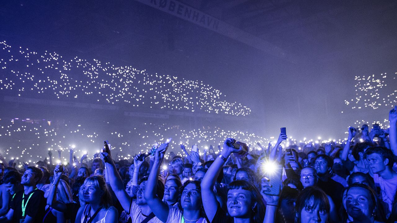 50,000 people attend a concert at Copenhagen's Parken Stadium on September 11.