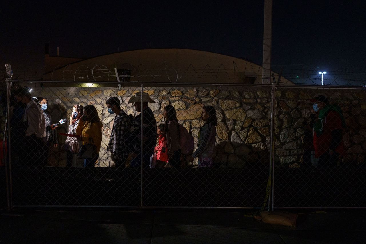 People enter the United States at a port of entry in El Paso, Texas, on November 8.
