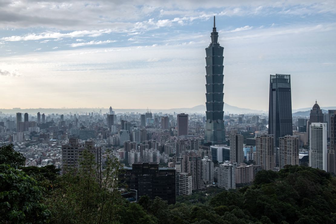 A file photo of the Taipei skyline on January 7, 2020. A delegation of US members of congress landed in Taiwan on Tuesday. 