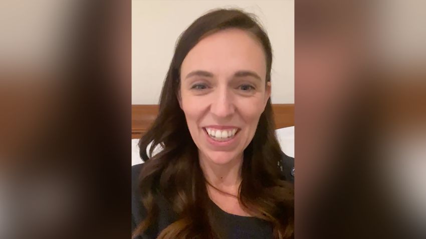 New Zealand Prime Minister speaks during a livestream.