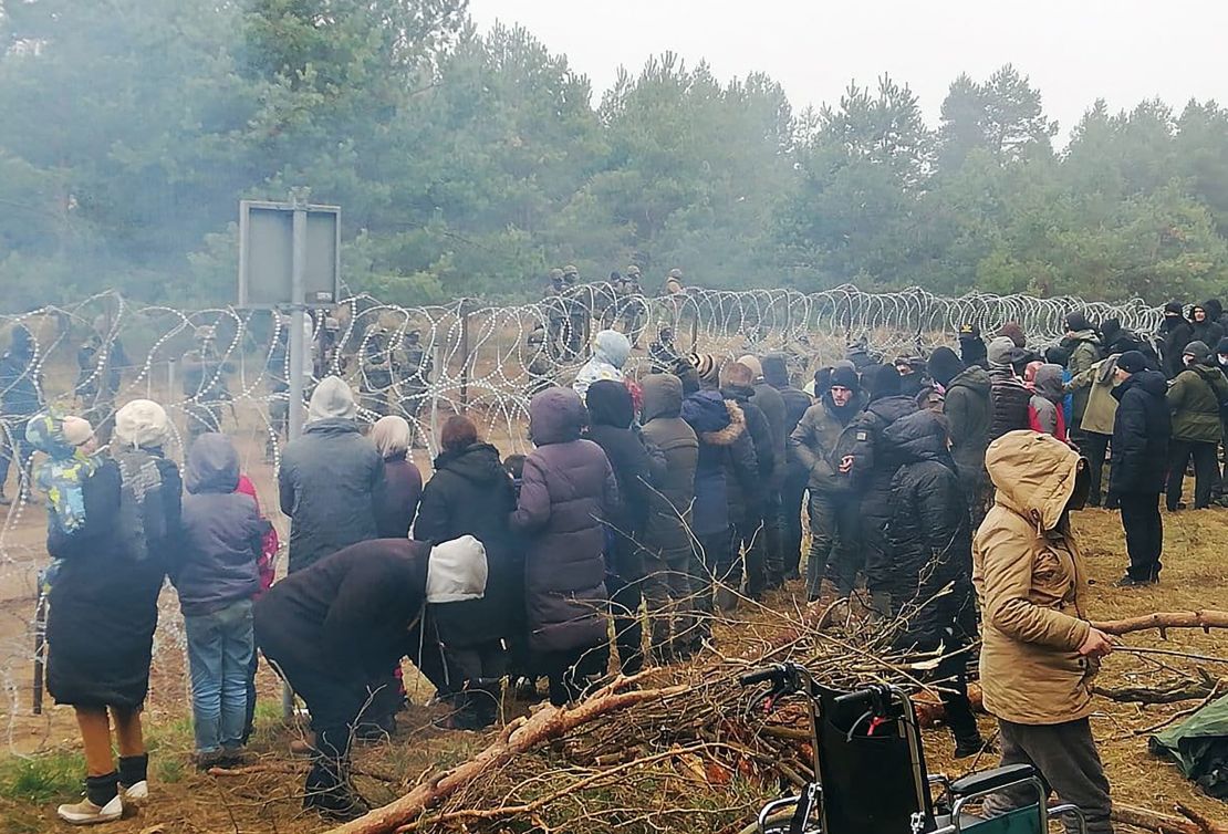 The stand-off at the Poland-Belarus border continues, as concerns of potential violence intensify.