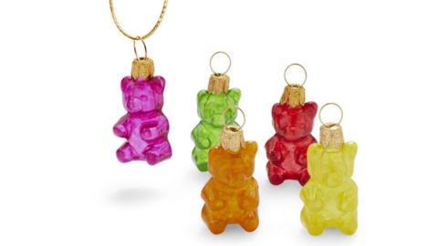 Sur La Table Gummy Bear Glass Ornaments, Set of 5