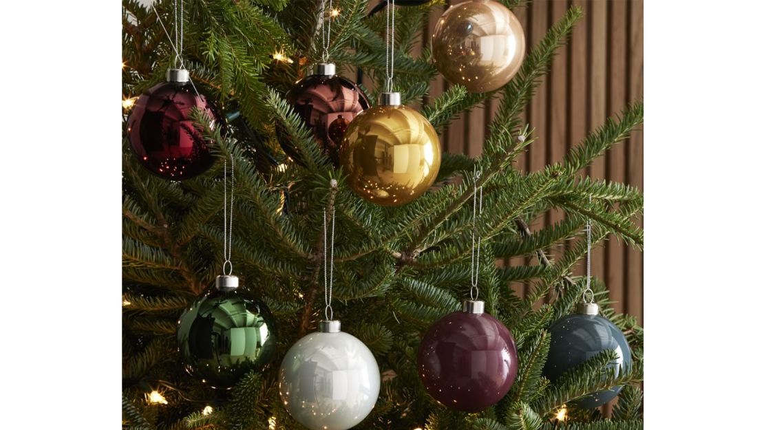 West Elm Multi Glass Boxed Ornaments, Set of 9