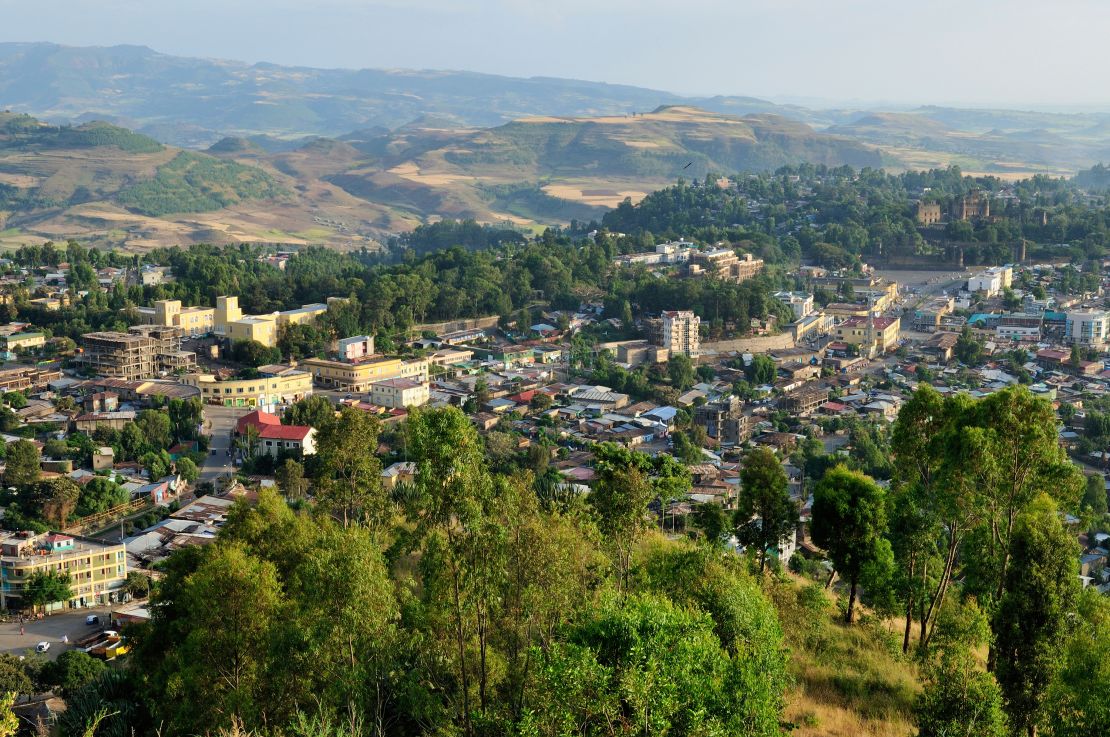 A view overlooking the city of Gondar, in the Amhara region of Ethiopia.