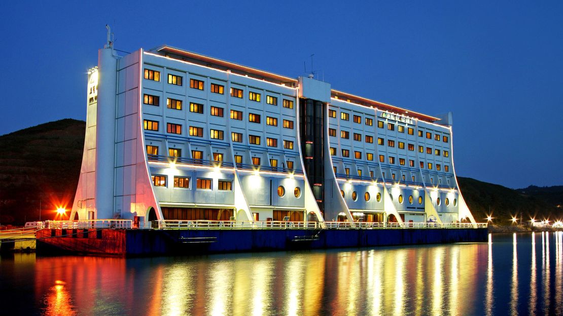 The world's first ever floating hotel was built in Australia and eventually ended up in Kumgang.