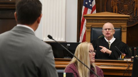 Assistant District Attorney Thomas Binger is admonished by Circuit Court Judge Bruce Schroeder during Kyle Rittenhouse's trial on Wednesday, November 10, 2021. 