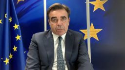 CNN's Becky Anderson speaks with European Union Commission (EU) Vice President Margaritis Schinas, who accused Belarusian leader Alexander Lukashenko of "weaponizing human suffering" to attack the EU by facilitating a standoff between migrants and Polish authorities at the Polish-Belarusian border.