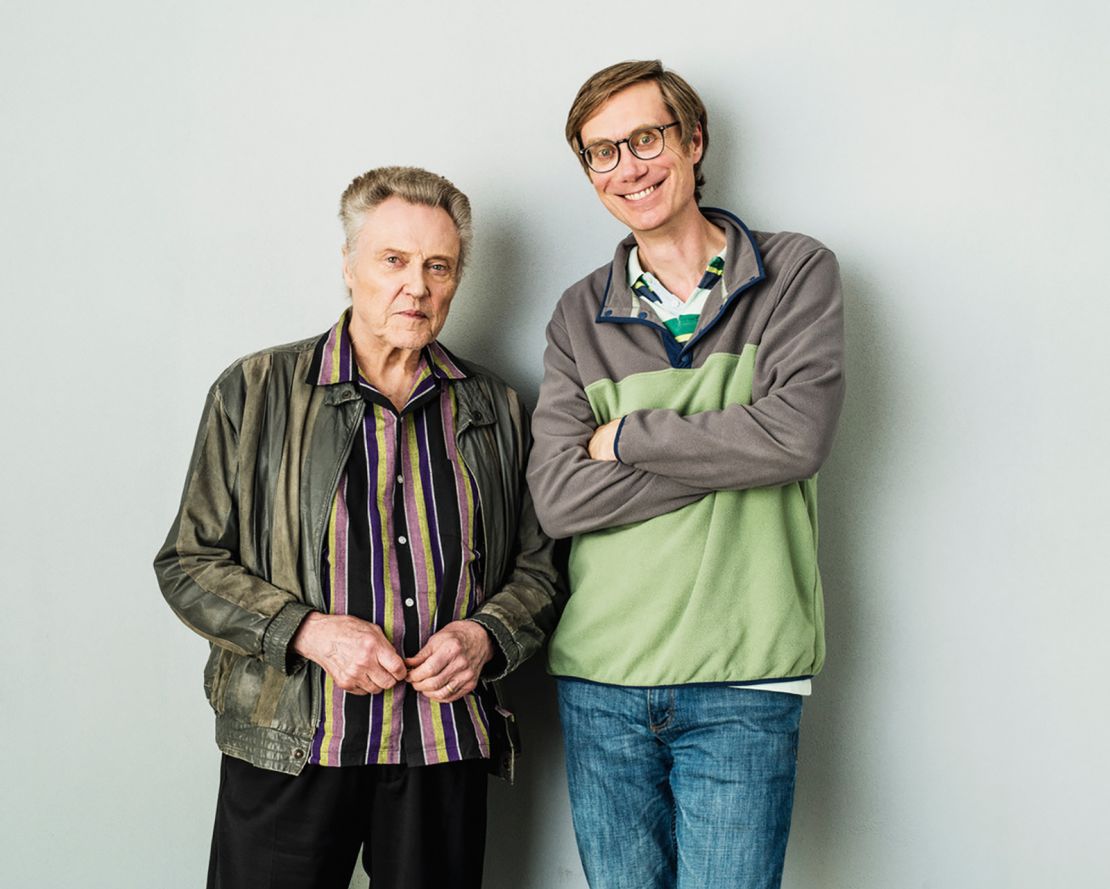 Christopher Walken with Stephen Merchant, who wrote, directed and starred in "The Outlaws"
