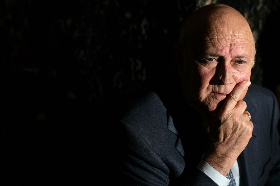 De Klerk in gives an interview on January 31, 2007, in Hong Kong.