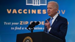 US President Joe Biden delivers remarks on the Covid-19 response and the vaccination program at the White House on August 23, 2021 in Washington,DC. 