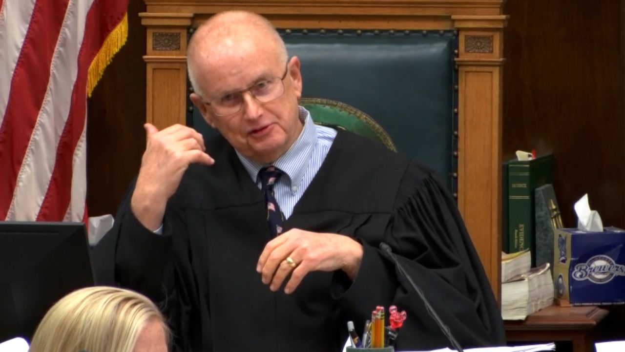 Judge Bruce Schroeder makes a comment about the court's lunch.