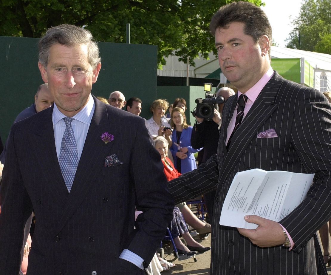 Prince Charles is seen with his then-valet Michael Fawcett in an undated photo.